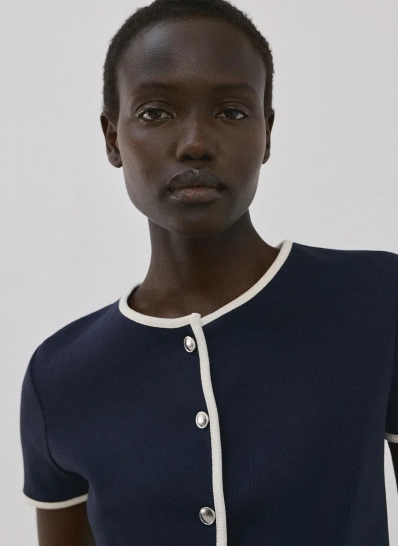 MANGO  Buttoned cotton T-shirt for Women | Best Price UAE