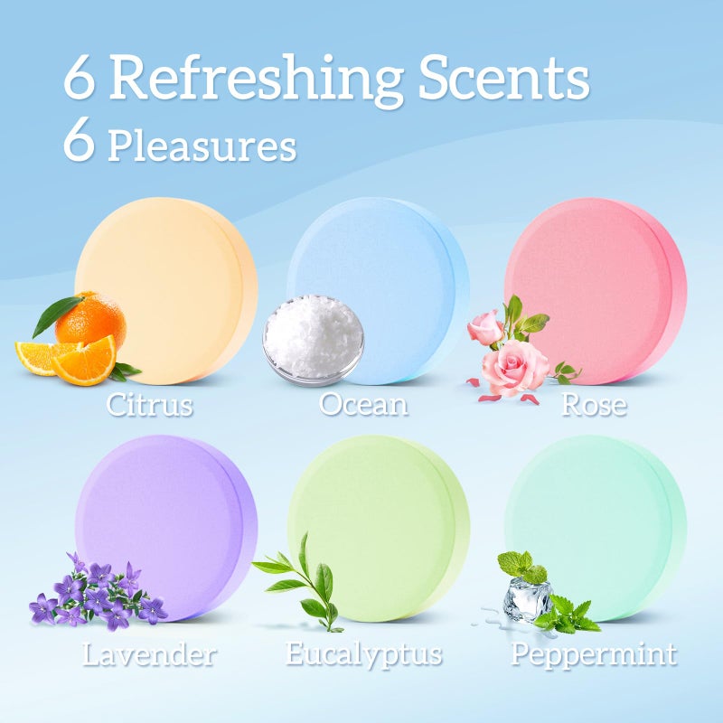 TranquilBliss Shower Steamers 6 Count, Scented Shower Bombs with Organic & Natural Fragrance, Self-Care & Relaxation Birthday Gifts for Women Who Have Everything - Valentine's Day Presents - Image 2