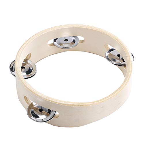 Musfunny Tambourines for Kids Hand Held 6 inch Tambourine Ring Metal Jingles Percussion Musical Educational Hand Instrument for KTV Party Kids Games (6 inch ring) - Image 3