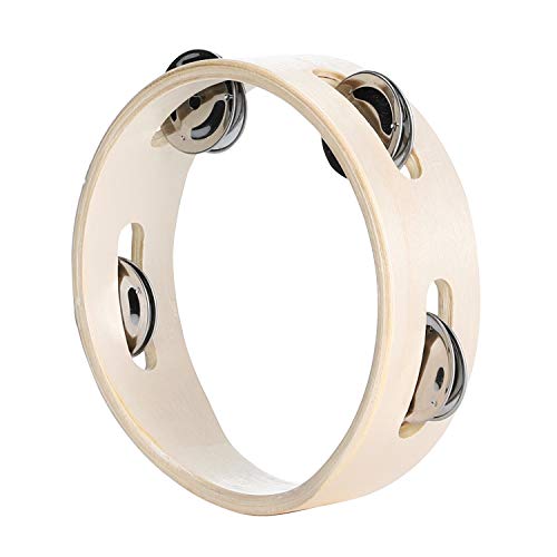 Musfunny Tambourines for Kids Hand Held 6 inch Tambourine Ring Metal Jingles Percussion Musical Educational Hand Instrument for KTV Party Kids Games (6 inch ring) - Image 1
