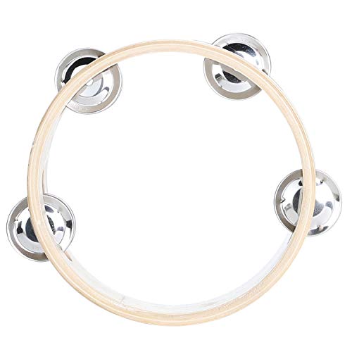 Musfunny Tambourines for Kids Hand Held 6 inch Tambourine Ring Metal Jingles Percussion Musical Educational Hand Instrument for KTV Party Kids Games (6 inch ring) - Image 2