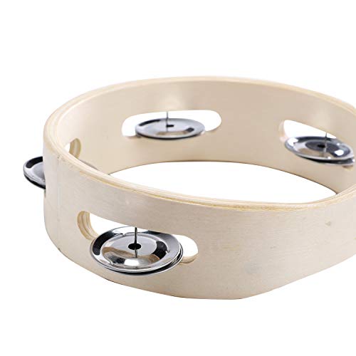 Musfunny Tambourines for Kids Hand Held 6 inch Tambourine Ring Metal Jingles Percussion Musical Educational Hand Instrument for KTV Party Kids Games (6 inch ring) - Image 5
