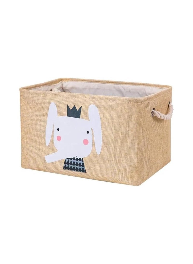 VIO Foldable Cloth Basket Organizer Soft Fabric Storage Bag for Baby Supplies Clothes Nappies Diapers Milk Wipes Creams Washable Canvas Storage Bin for Toys Books Rattles Blocks Assorted  - Image 1