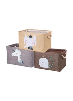 VIO Foldable Cloth Basket Organizer Soft Fabric Storage Bag for Baby Supplies Clothes Nappies Diapers Milk Wipes Creams Washable Canvas Storage Bin for Toys Books Rattles Blocks Assorted  - Image 4