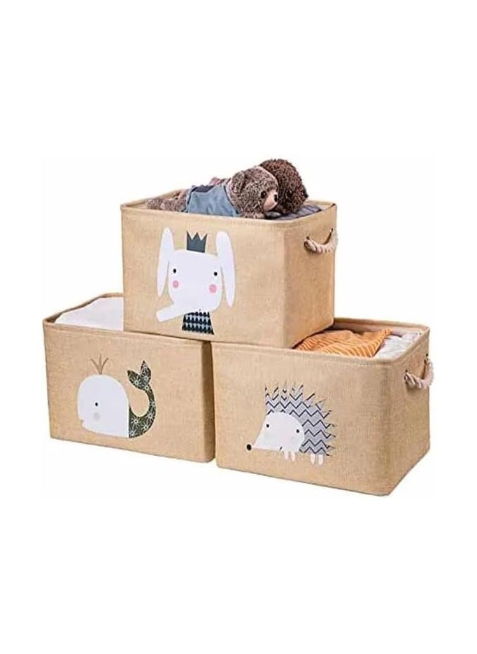VIO Foldable Cloth Basket Organizer Soft Fabric Storage Bag for Baby Supplies Clothes Nappies Diapers Milk Wipes Creams Washable Canvas Storage Bin for Toys Books Rattles Blocks Assorted  - Image 2
