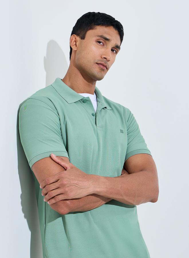 ستايلي Polo بقصة عادية للرجال بياقة مضلعة - Image 1
