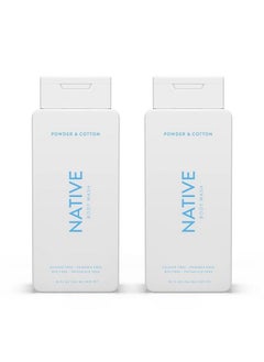 native Native Body Wash for Men & Women, Seasonal | Sulfate Free, Paraben Free, Dye Free, with Naturally Derived Clean Ingredients Leaving Skin Soft and Hydrating, Powder & Cotton 18 oz - 2 Pk  - Image 1