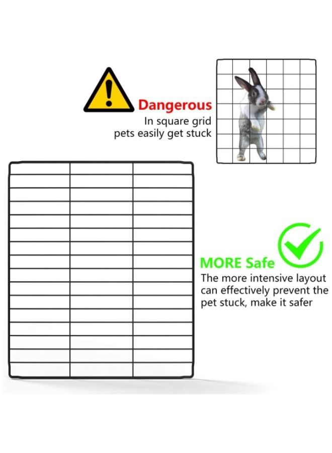 105*70*105cm Pet Playpen Small Animals Cage DIY Wire Portable Yard Fence with Door for Indoor/Outdoor Use Puppies Kitties Bunny Turtle - Image 5