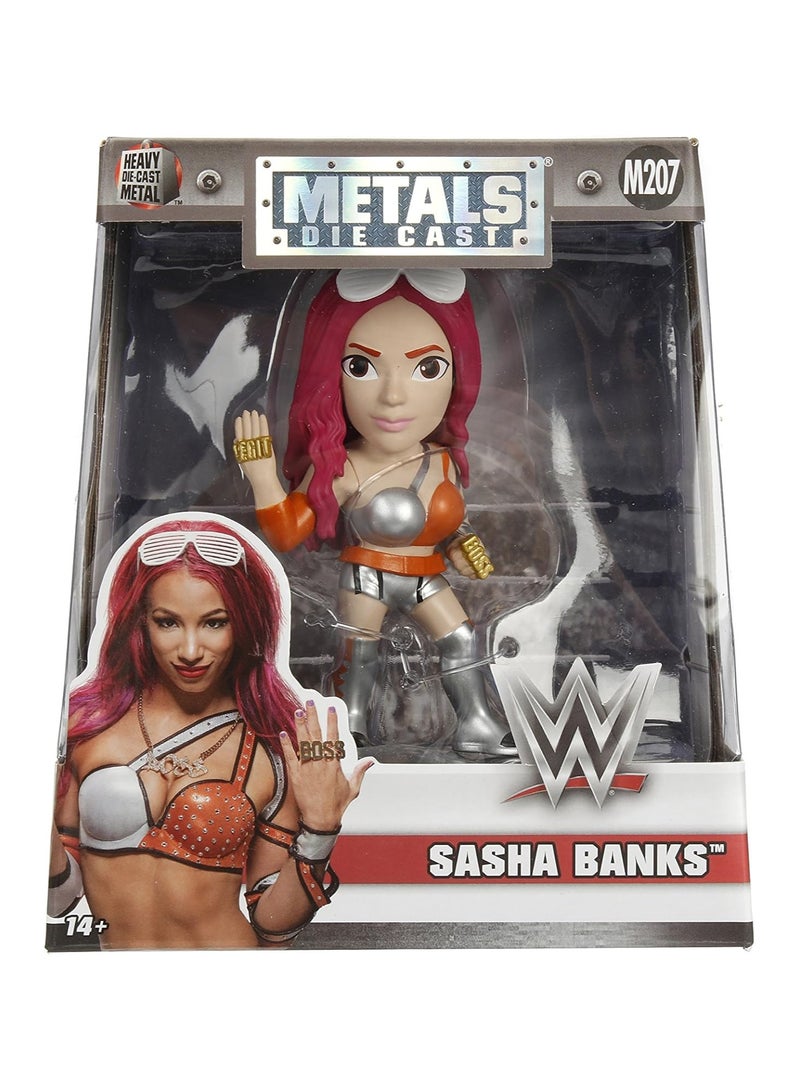 Jada Toys تمثال لعبة WWE كلاسيك 4 بوصة ساشا بانكس (M207) - Image 1
