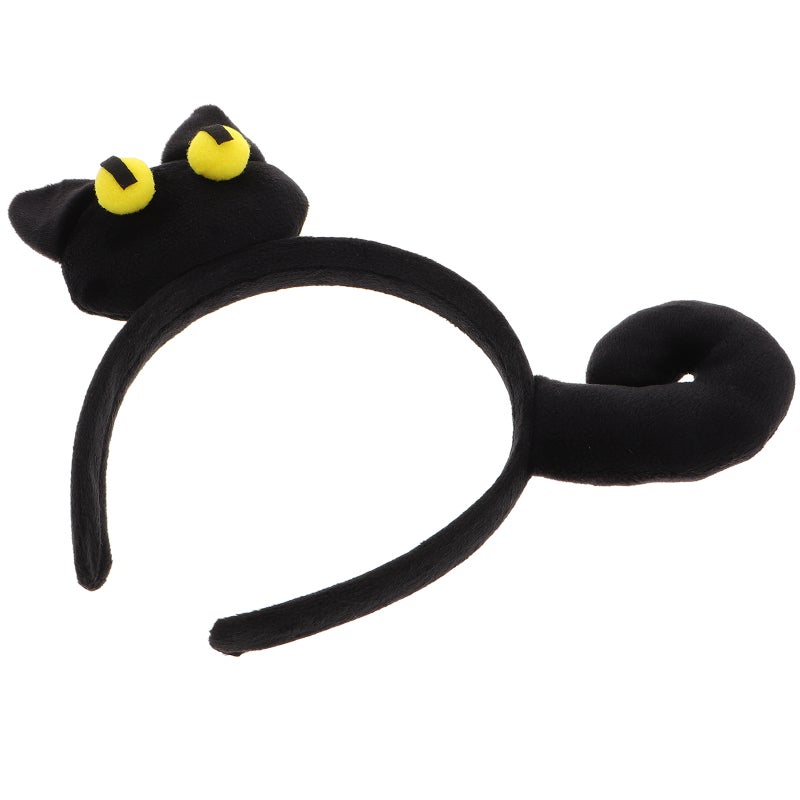 Cute Headband Women Black Furry Headband Soft Plush Hairband Comfortable Headwear For Daily Outfits Cosplay Theme Parties - Image 4