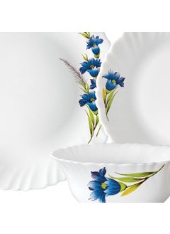 LARAH BY BOROSIL Larah by Borosil Nina Fluted Series Opalware Dinner Set | 21 Pieces for Family of 6 | Microwave & Dishwasher Safe | Bone-Ash Free | Crockery Set for Dining & Gifting | Plates & Bowls | White  - Image 3