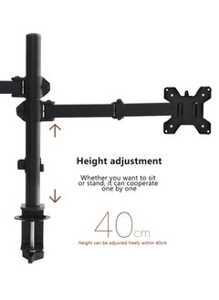 FlashHawk Laptop and Monitor Mount Stand, Single Monitor Desk Mount with Tray for 1 Laptop up to 17 inch and 1 LCD Monitor Mount up to 32 inch  - Image 3