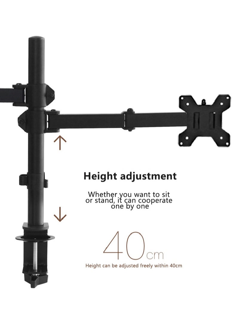 FlashHawk Laptop and Monitor Mount Stand, Single Monitor Desk Mount with Tray for 1 Laptop up to 17 inch and 1 LCD Monitor Mount up to 32 inch  - Image 3