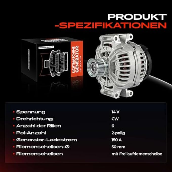 Frankberg 1 x Alternator Compatible with PT Cruiser PT 2.2L 2002-2010 Replacement # 0124615032 - Image 4