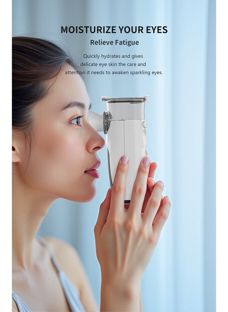 KKV Ultrasonic Inhaler Mesh Nebulizer,Portable Steam Inhaler Atomizer, All-in-one nebulizer and eye massager,smart digital display e-atomizer features three adjustable power levels, is portable, rechargeable, timing,and quiet, making it suitable for children、 travel and home use. - Image 4