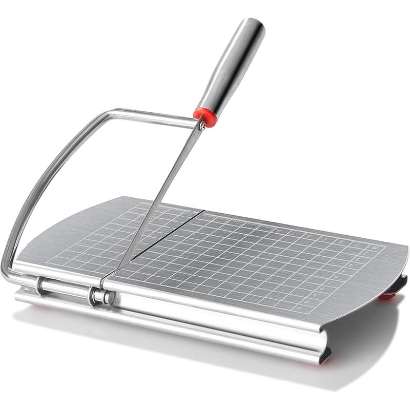 Faat3 Coi4 Cheese Slicer, Multipurpose Cheese Cutter Stainless Steel Cheese Slicers for Block Cheese, er, Sausages, Fruits Kitchen Gadget Cheese Cutting Board - Image 1