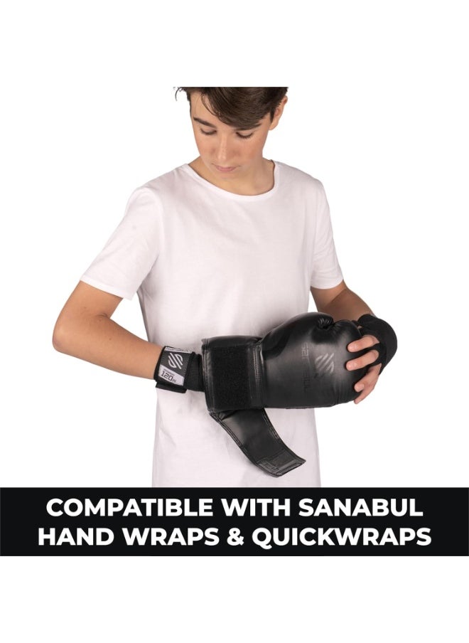 Sanabul  - Essential Gel Boxing Gloves | Pro-Tested Kickboxing Gloves for Men and Women | Ideal for Boxing, MMA, Muay Thai, and Heavy Bag Training All Black - Image 1