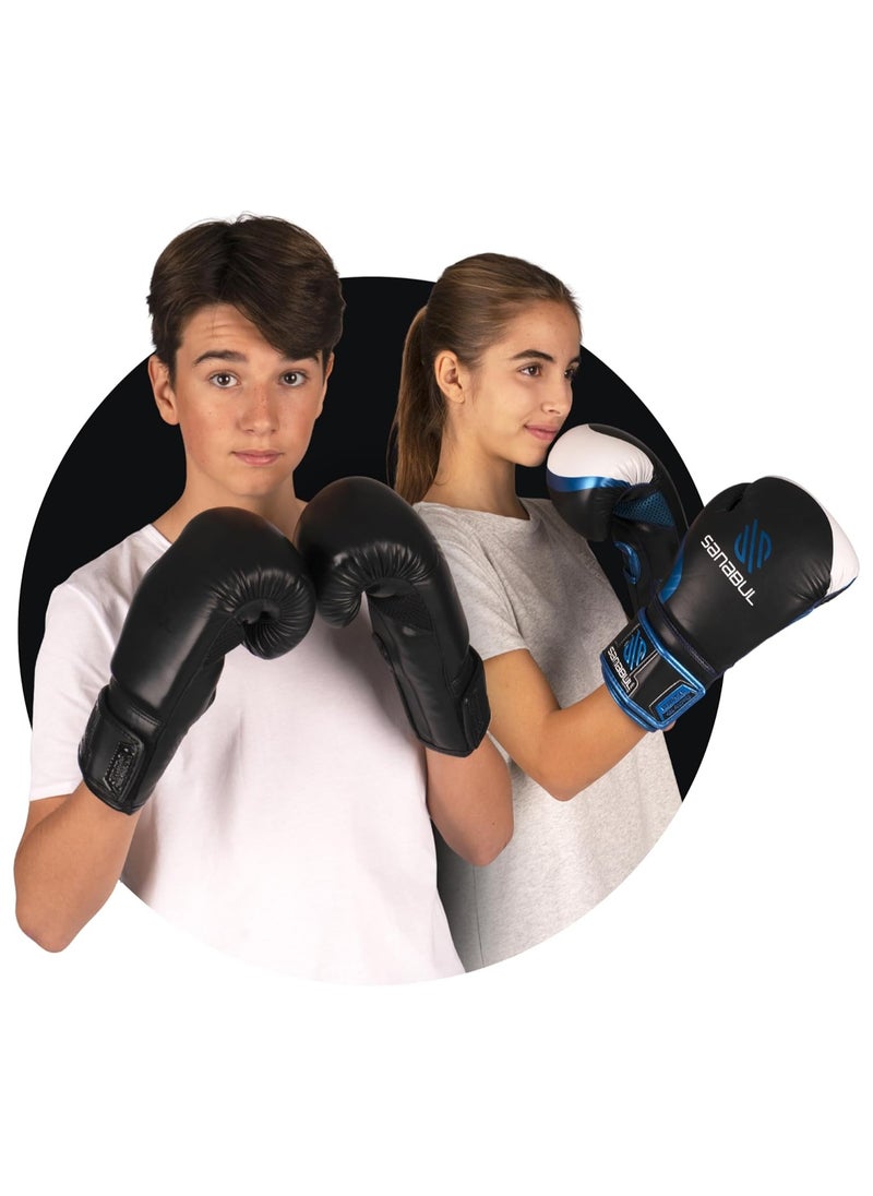 Sanabul  - Essential Gel Boxing Gloves | Pro-Tested Kickboxing Gloves for Men and Women | Ideal for Boxing, MMA, Muay Thai, and Heavy Bag Training All Black - Image 1