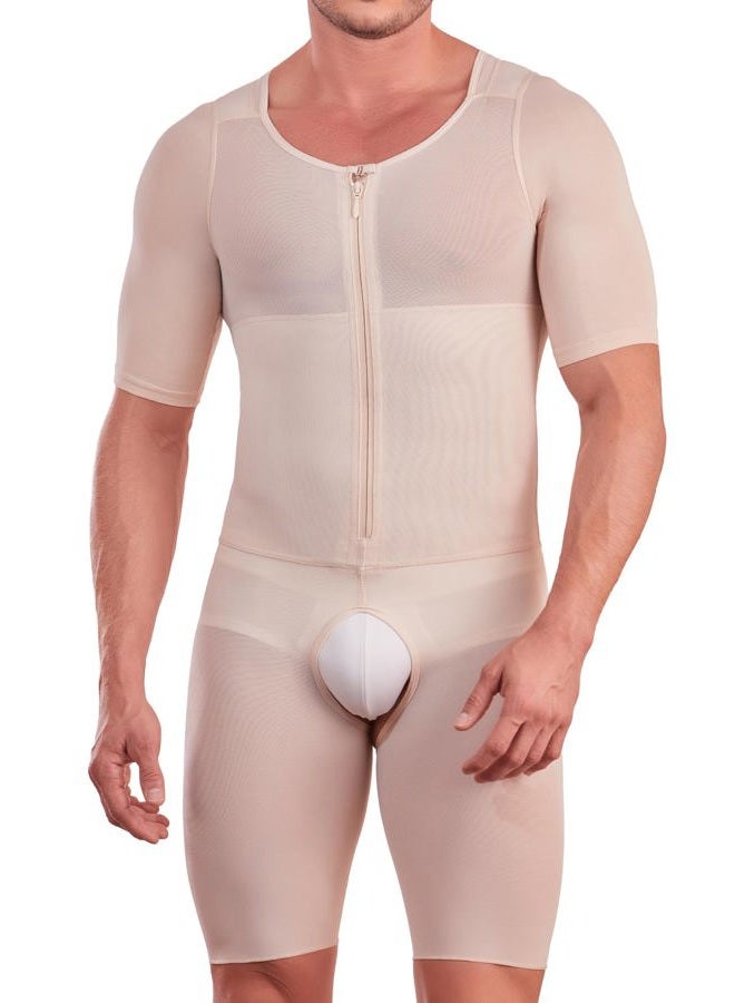 SHAPE CONCEPT 067 Fajas Colombianas para Hombres Mens Girdle High Compression Garmen Shapewear Body Shaper for Men, Beige, XL - Image 1