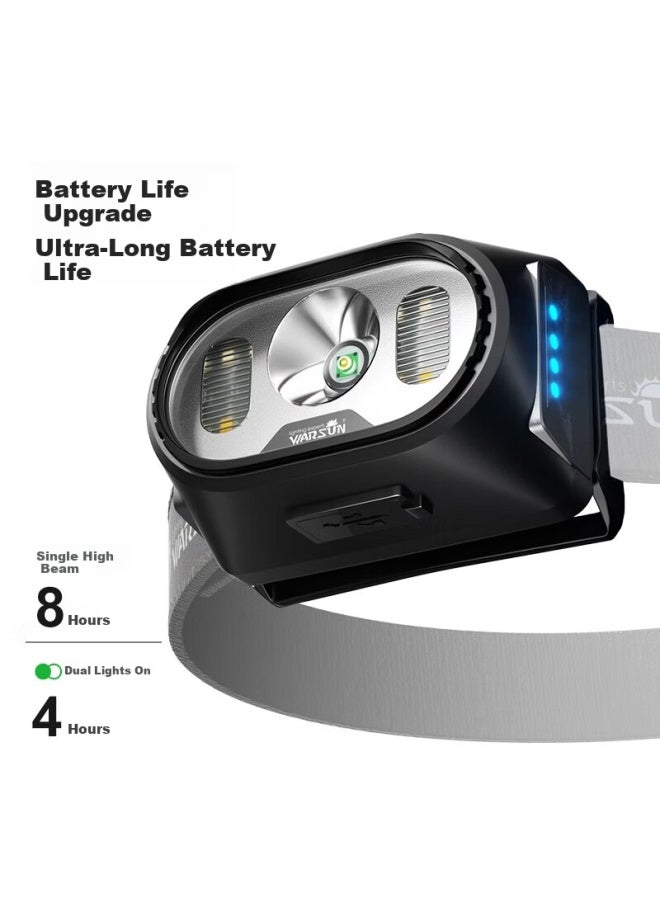Warsun W21 Sensor Headlamp High Brightness Night Fishing Headlight Head-mounted Work Light Long Battery Life Outdoor Mining Fishing Lamp - Image 2
