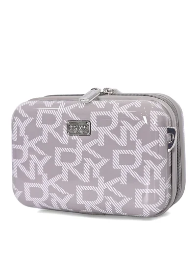 DKNY DKNY Deco Signature Beauty Case Makeup Travel Lighted Case, Cosmetic Bag Organizer Professional Adjustable Divider Storage, Waterproof Portable Make up Train Box Accessories