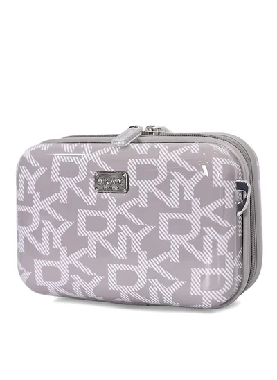 DKNY DKNY Deco Signature Beauty Case Makeup Travel Lighted Case, Cosmetic Bag Organizer Professional Adjustable Divider Storage, Waterproof Portable Make up Train Box Accessories
