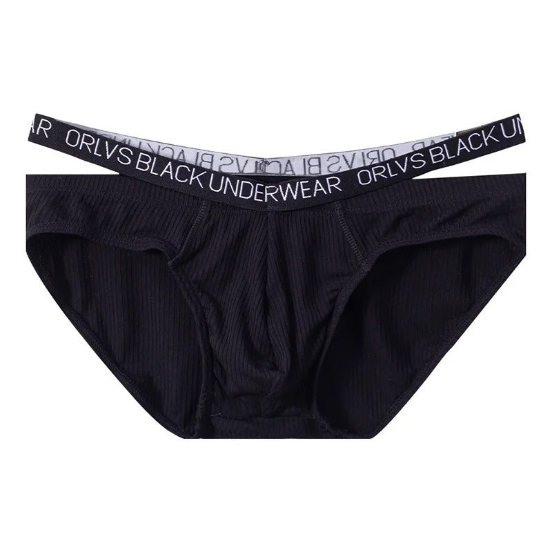 Sexy Butt-Lifting V-Shaped Double Waistband Men's Cotton Briefs - Comfortable, Breathable, Trendy Fitness Underwear