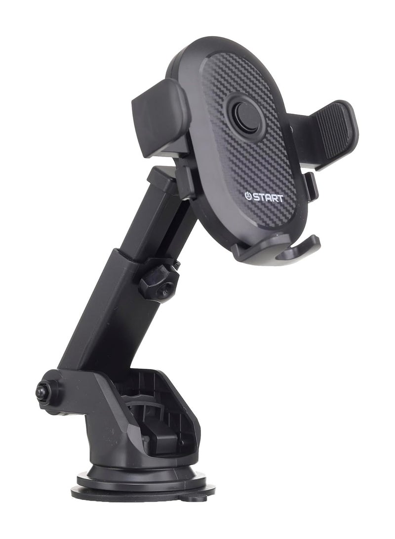 ستارت حامل سيارة يثبت بالشفط للزجاج الامامى و لوحة القيادة قابل لدوران بزاوية 360 درجة متوافق مع جميع الهواتف المحمولة - Image 1