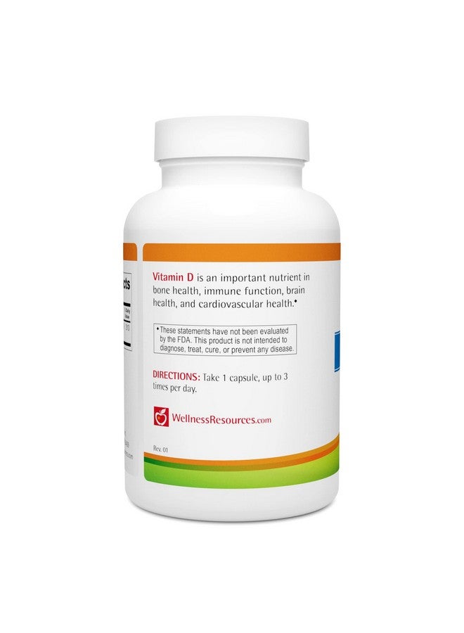 Wellness Resources Vitamin D - 2,500 IU Soy-Free Vitamin D3 (180 Veggie Capsules) - Image 3