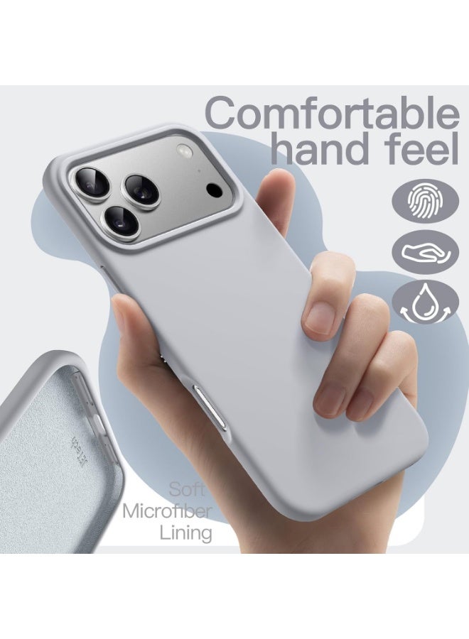 Liquid Silicone Protective Case Compatible with iPhone 17 Pro 6.3-Inch, Slim Matte Back Cover, Silky Soft Touch, Shockproof Design, Anti-Fingerprint with Microfiber Lining - Image 4