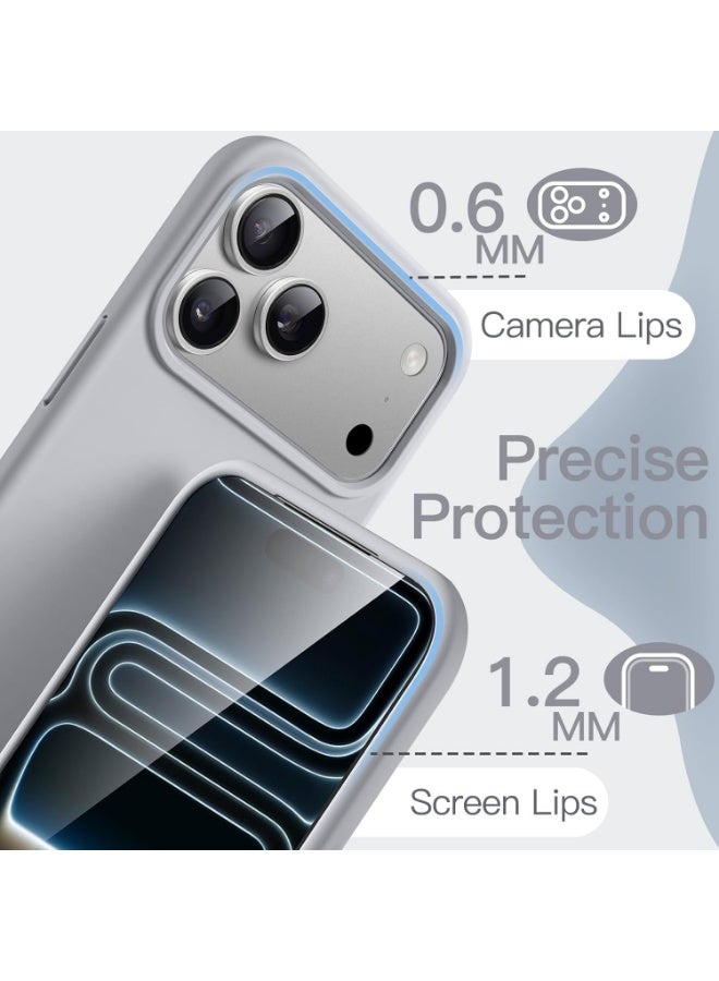 Liquid Silicone Protective Case Compatible with iPhone 17 Pro 6.3-Inch, Slim Matte Back Cover, Silky Soft Touch, Shockproof Design, Anti-Fingerprint with Microfiber Lining - Image 2