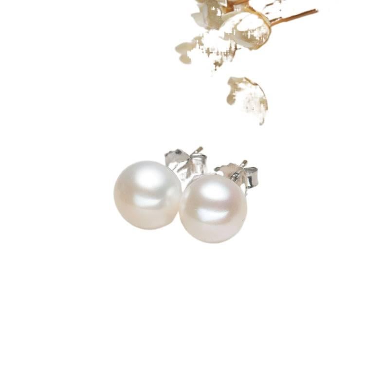 SK Pearl Earrings in 925 Sterling Silver and Lightweight Huggie Profile for Daily Wear and Elegant Styling - Image 3