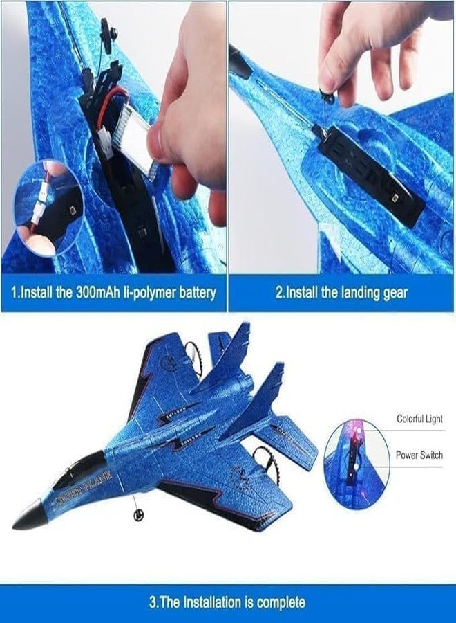 GORMERY RC Airplane Jet Epp Foam Aircraft, Remote Control Airplane for Kids u0026 Adults, RC Glider Automatic Balance Gyro Plane with Night Light, Stunt RC (Multicolor) Best Gift Toy - Image 3