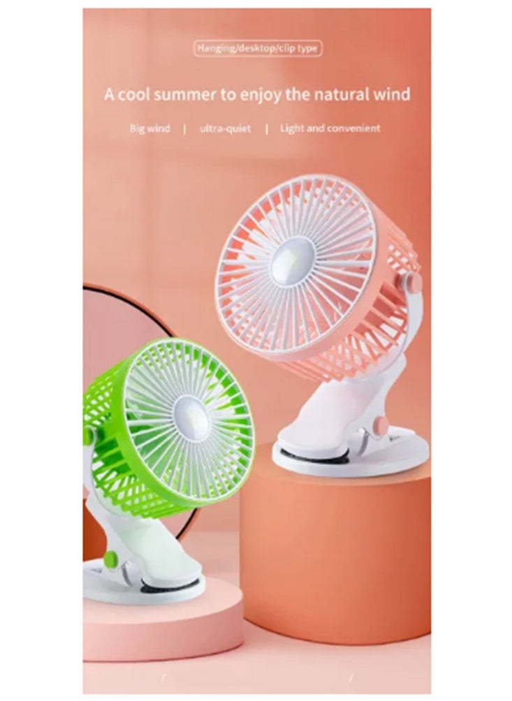 Generic - Mini Thinning Table Clamp Fan Large Capacity Battery 3-speed Air Adjustment Quiet and Comfortable (YT-M2027) - Image 1