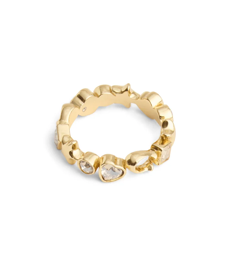 COACH Signature Mixed Charm Band Ring