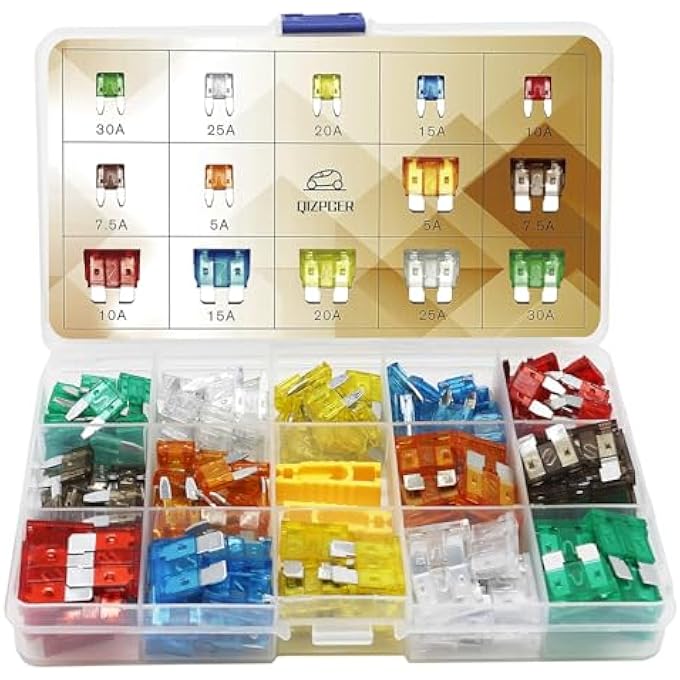 Bukela 140 Pcs Automotive Fuse Assortment Kit  Standard Ato  Mini Atm Blade Fuses For Car Truck Boat Marine Rv Camper 5A 75A 10A 15A 20A 25A 30A Amp  Fuse Box Replacement  Repair - Image 1