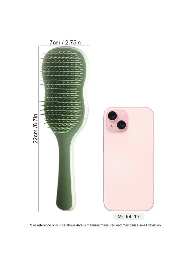 LANGMANNI HairPro Detangling Hair Brush for Normal Hair - Plastic Bristle Scalp Massager Comb, Anti-Static ABS Handle, Finishing Comb for Frizz-Free Shine, Suitable for Daily Use - Image 4