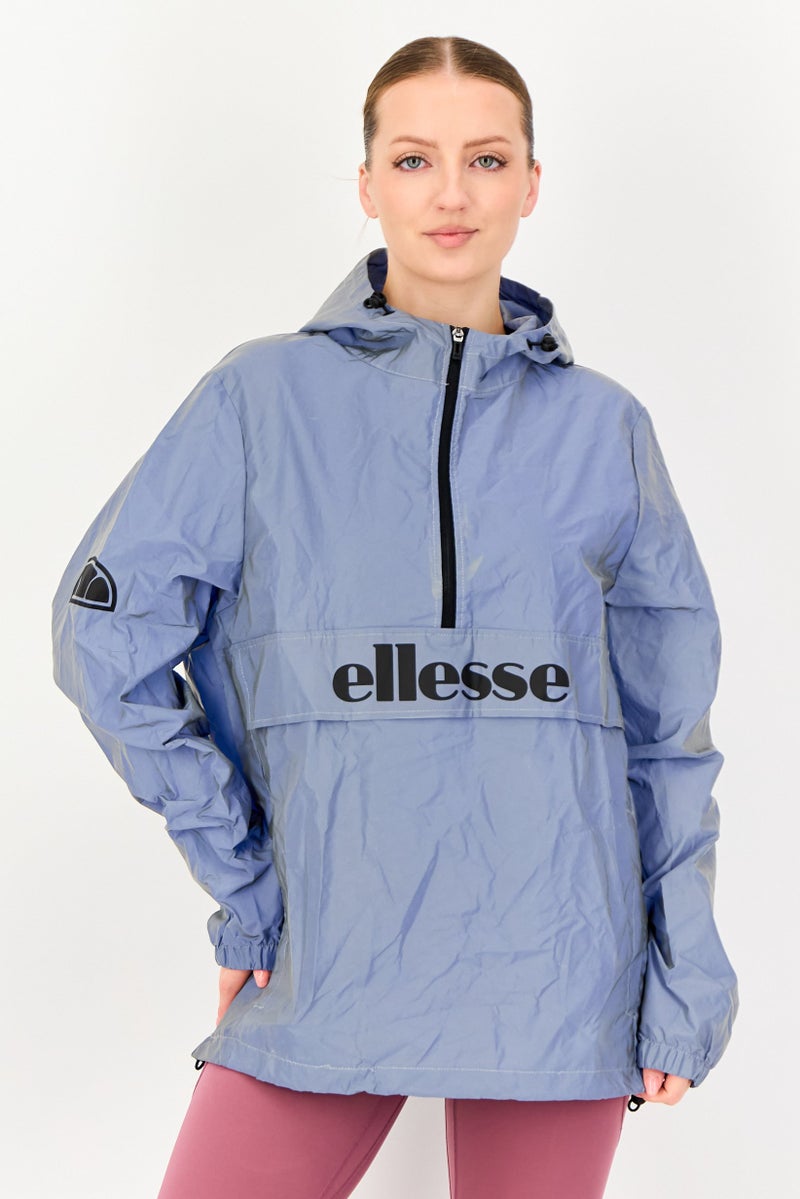 Ellesse جاكيت رياضي نسائي بأكمام طويلة مناسب للجري، رمادي - Image 1
