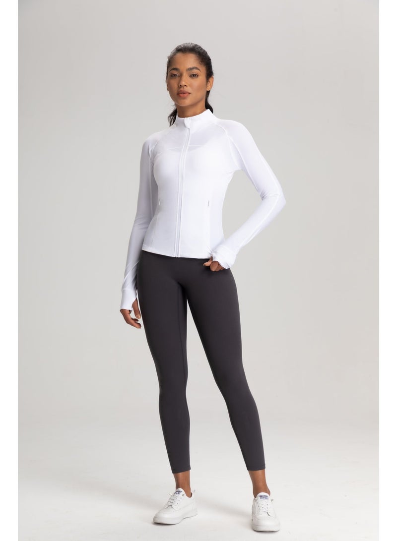 Women's UPF 50+ Cooling Sun Protection Jacket - Slim Fit Stand Collar Breathable Full-Zip Sport Coat for Running Yoga - Image 2