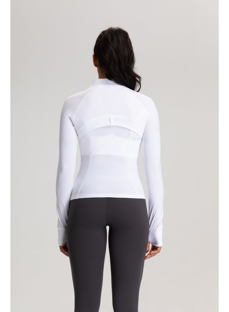 Women's UPF 50+ Cooling Sun Protection Jacket - Slim Fit Stand Collar Breathable Full-Zip Sport Coat for Running Yoga - Image 5