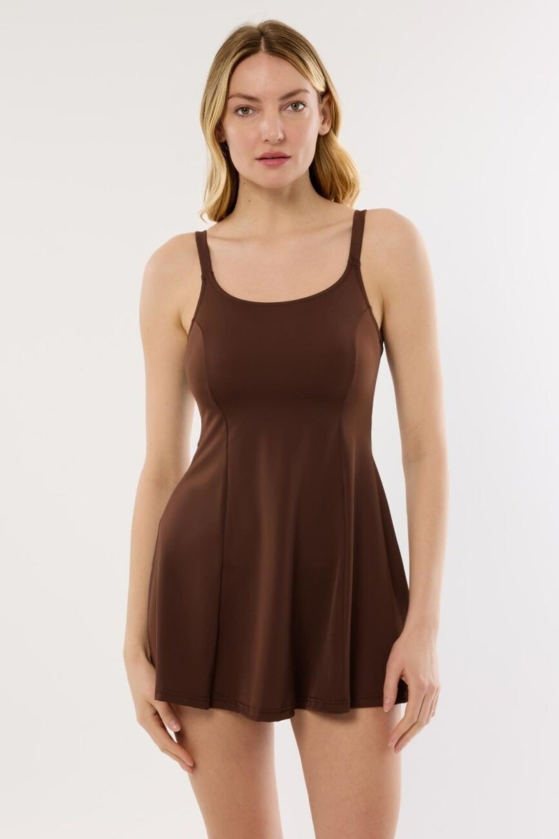 Ayyıldız 49630 Brown Skirted Swimsuit  - Image 1