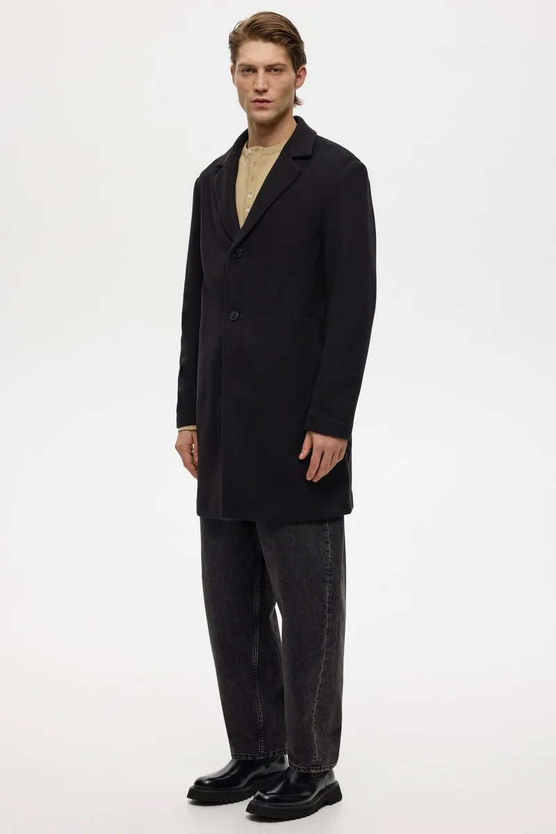 H&M  Regular Fit Single-breasted coat for Men | Best Price UAE