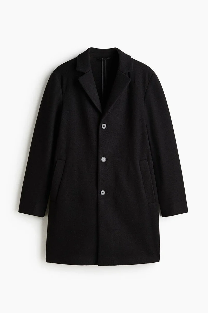 H&M  Regular Fit Single-breasted coat for Men | Best Price UAE