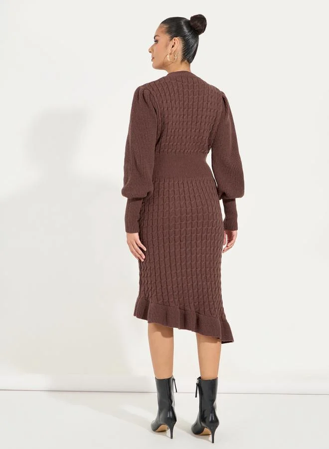 Styli Cable Knit Dress