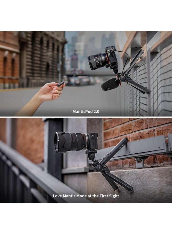 PGYTECH MANTISPOD 2.0 Bluetooth Mini Camera & Cell Phone Vlogging Tripod | 6 Modes Small Travel Flexible DSLR Pocket Stand | Video Vlog Desktop Shooting Selfie Mount with Remote Control - Image 4