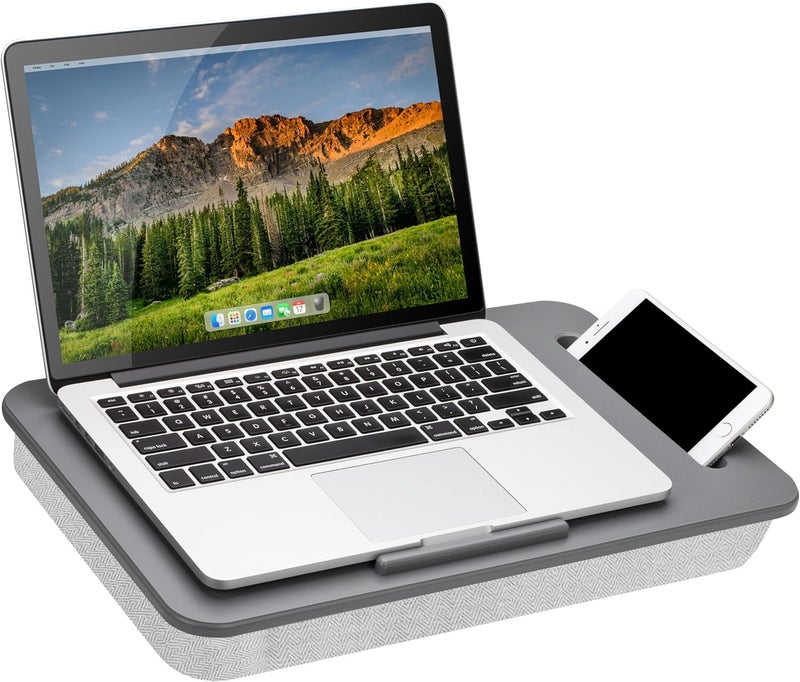 LapGear Sidekick Lap Desk with Device Ledge and Phone Holder - Gray - Fits up to 15.6 Inch Laptops - Style No. 44215 - Image 1
