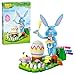 Brickcraft Bricktanicals Bunny Artist Building Brick Set 310 Piece Easter Rabbit Kit with 4 Color Markers Egg Decorating Spring Decor Display Kids Arts Crafts Activity Ages 8 Gift for Boys Girls - Image 2