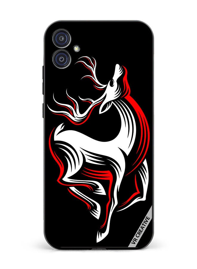 VR CREATIVE Protective Case Cover For Samsung Galaxy M04/F04 Deer On A Black Design Multicolour - Image 1