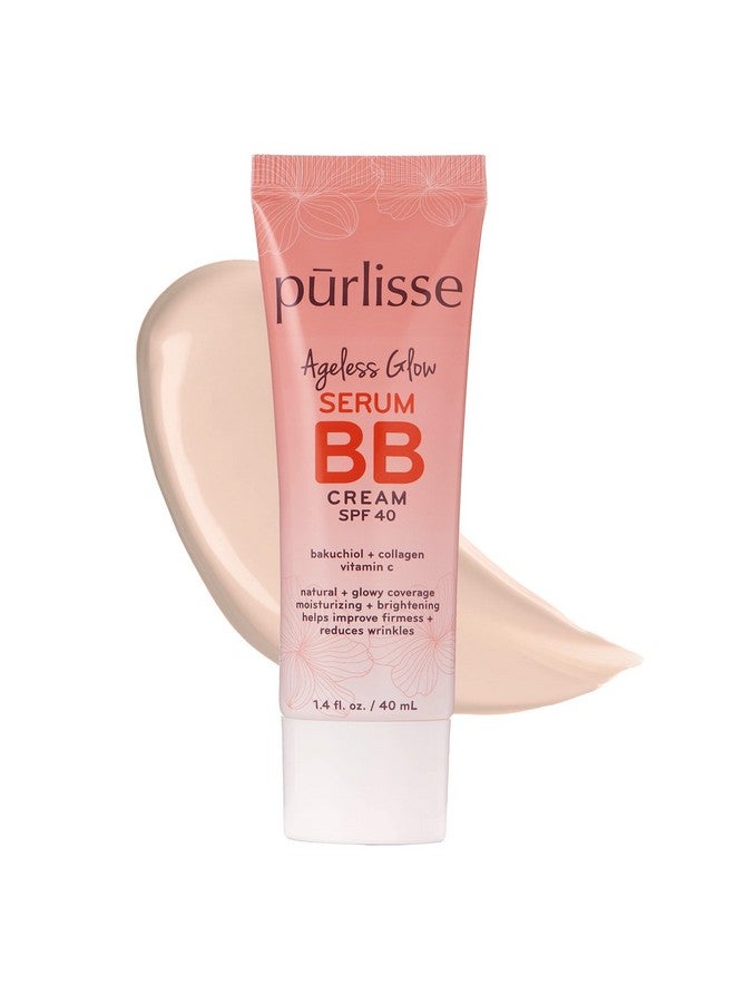 Purlisse Ageless Glow Serum Bb Cream Spf 40 : Clean & Cruelty-Free, Full & Flawless Coverage, Hydrates With Collagen | Fair 1.4Oz - Image 1