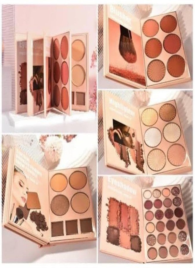 Flair Fusion 4 in 1 Multipurpose Makeup Book Eyeshadow, Highlighter and Concealer All in One Makeup Book Palette - Image 1